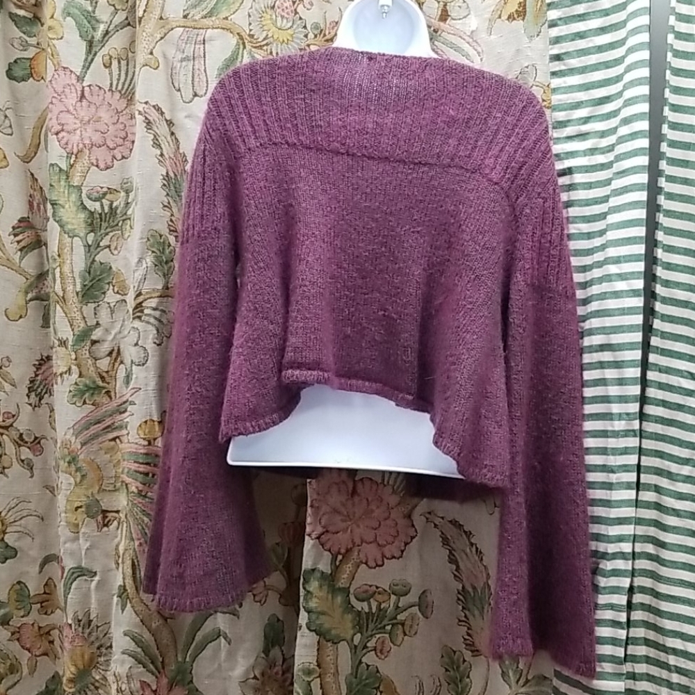 Parallel Mohair Bell Sleeve Shawl Sweater - Picture 4 of 7